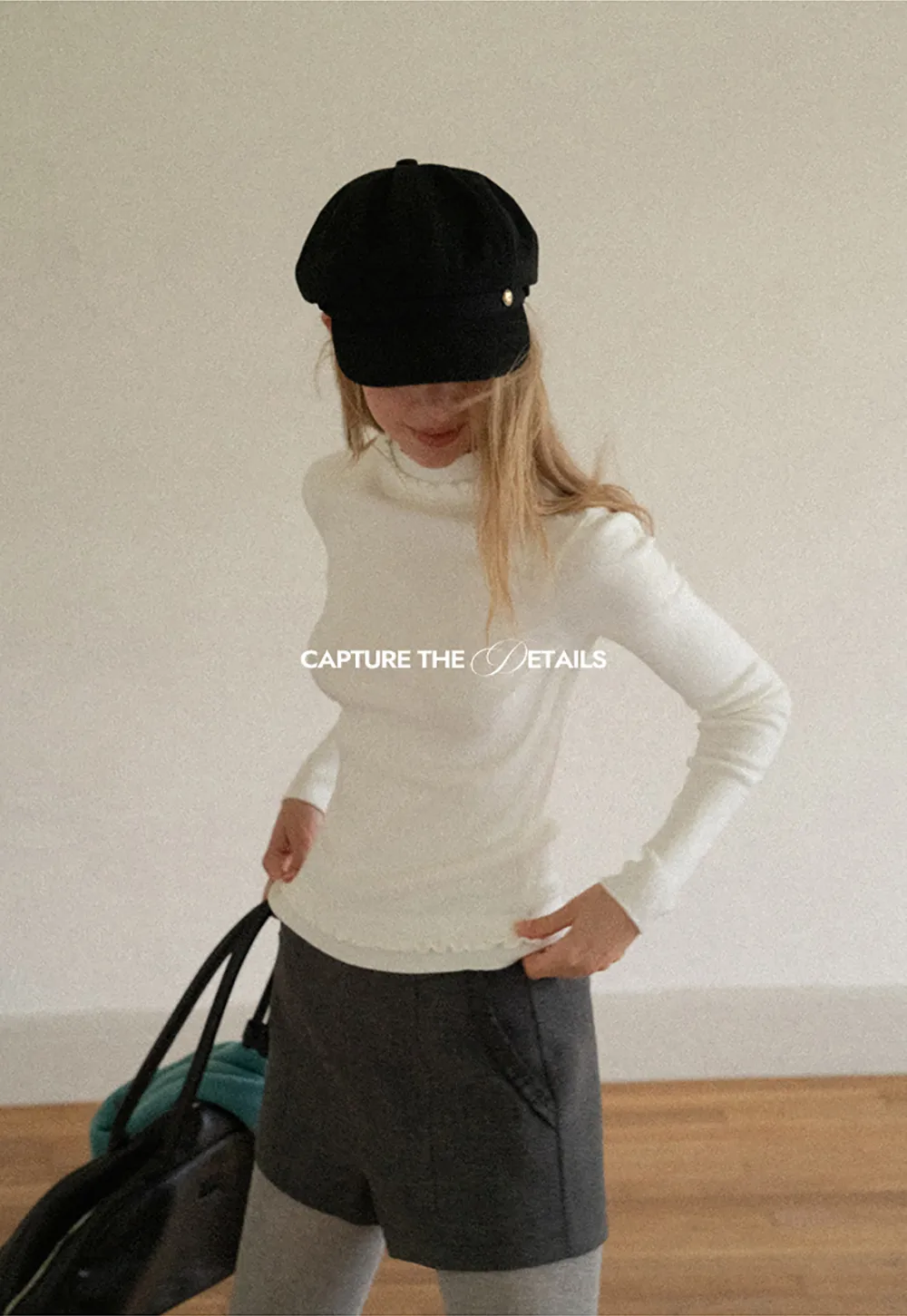 High Neck Ribbed Knit Sweater