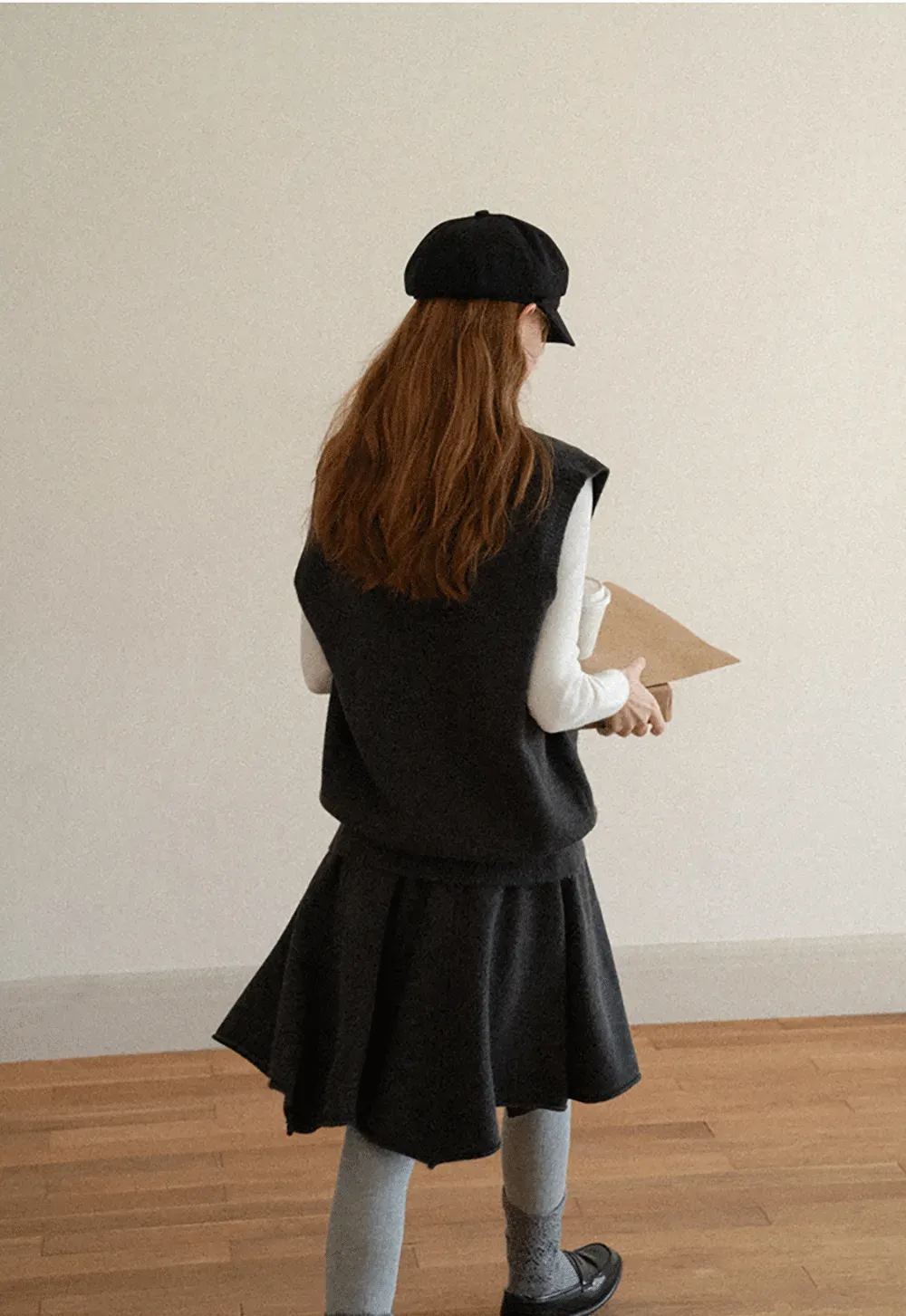 High Neck Ribbed Knit Sweater