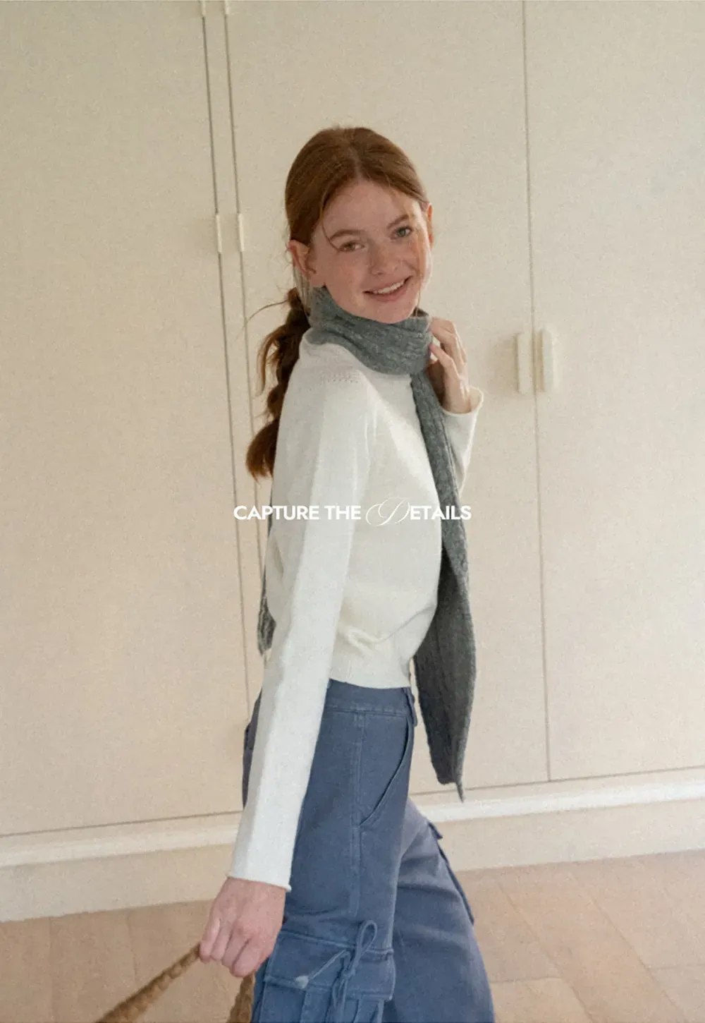 Textured Yoke Detail Woolen Knit Sweater