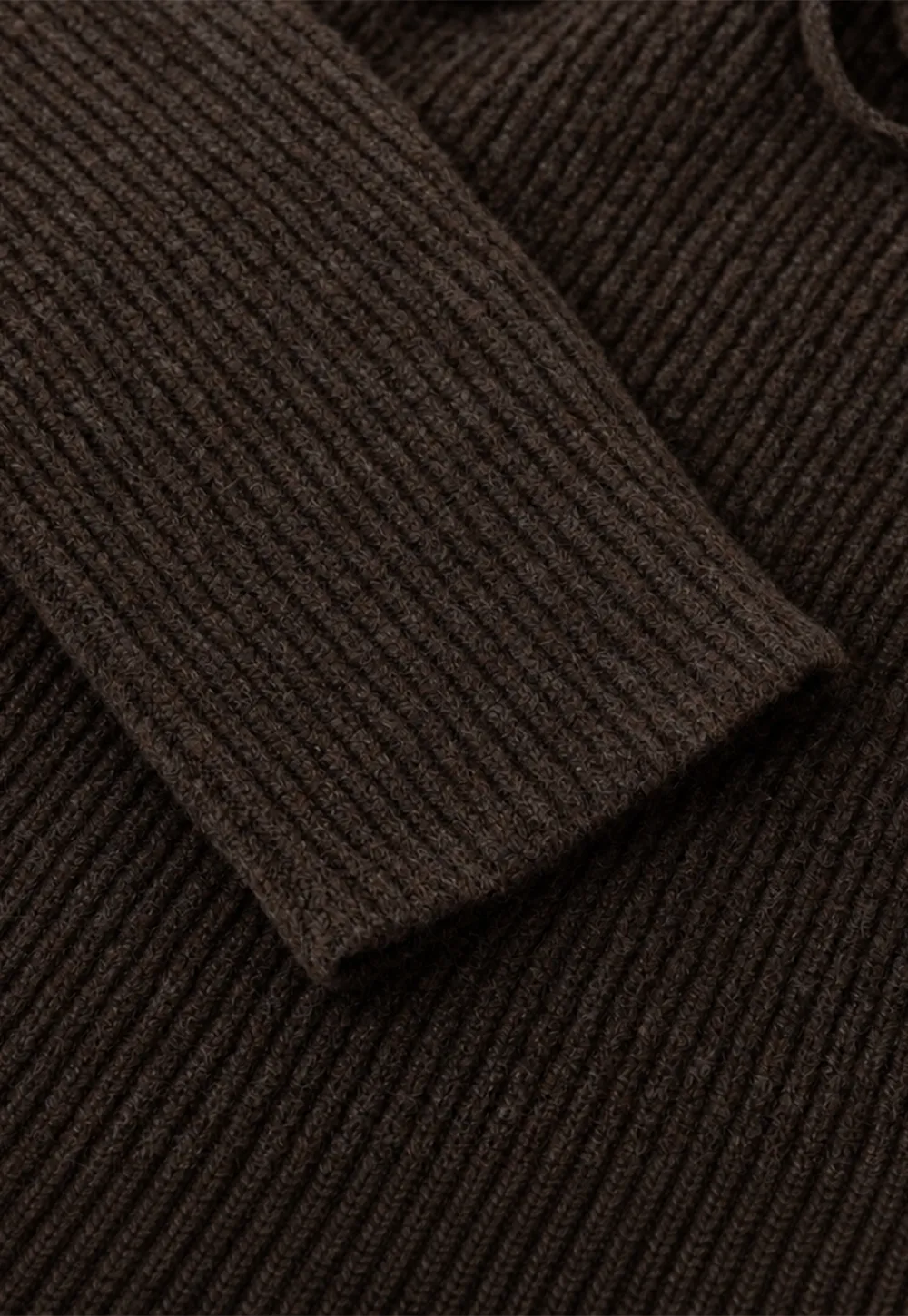 Ribbed Knit Flared Hem Sweater