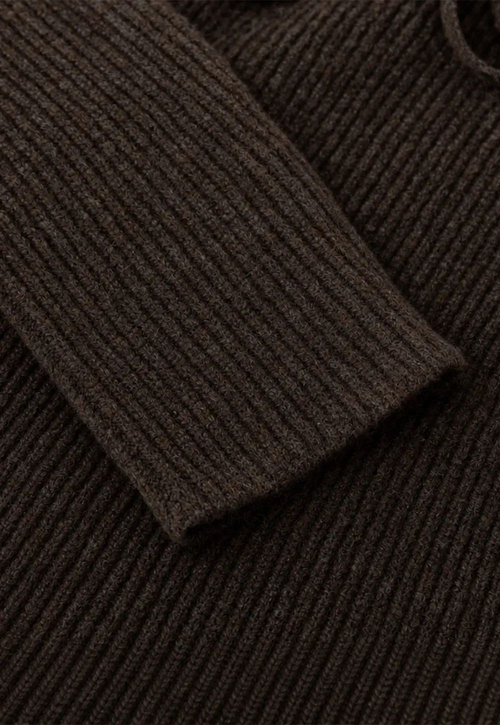 Ribbed Knit Flared Hem Sweater