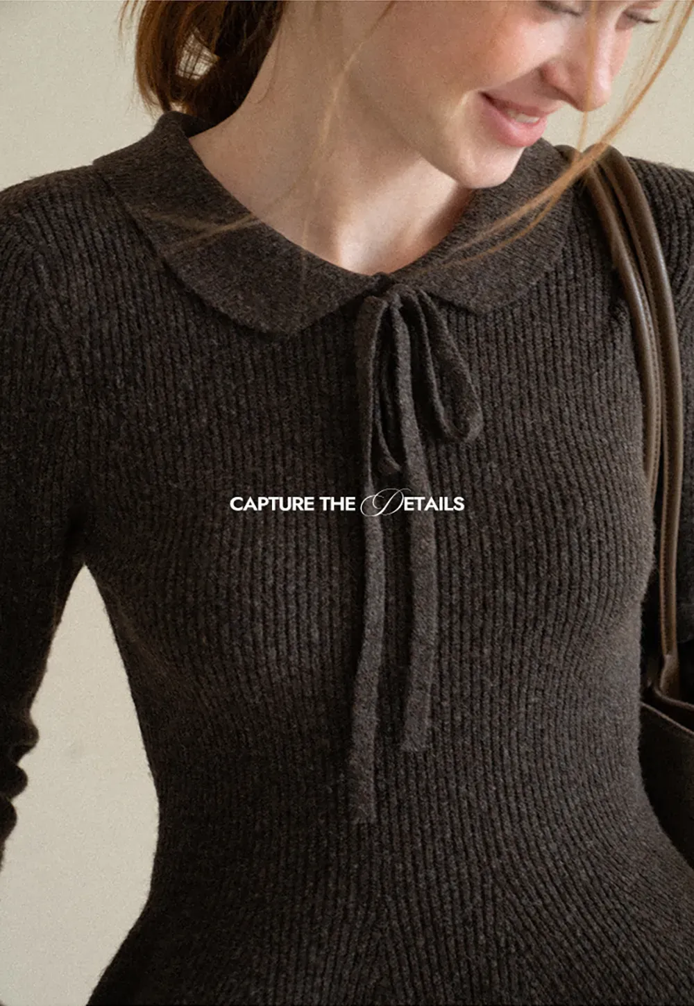 Ribbed Knit Flared Hem Sweater
