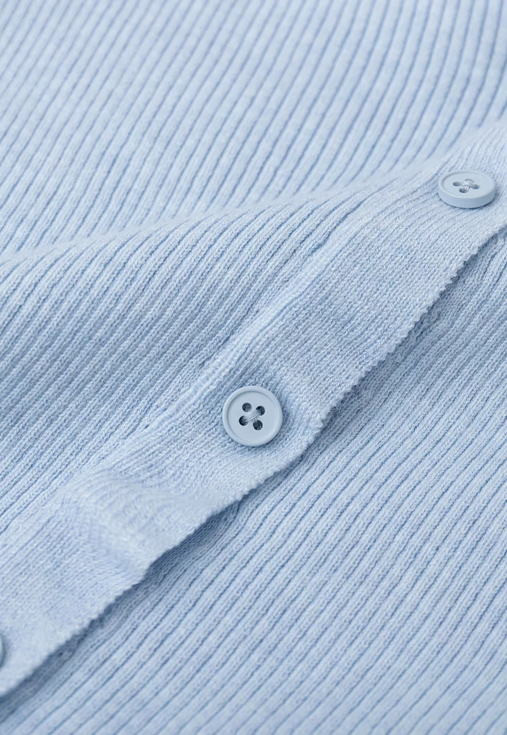 Ribbed Knit Cardigan with Bow Tie Neck and Ruffled Placket