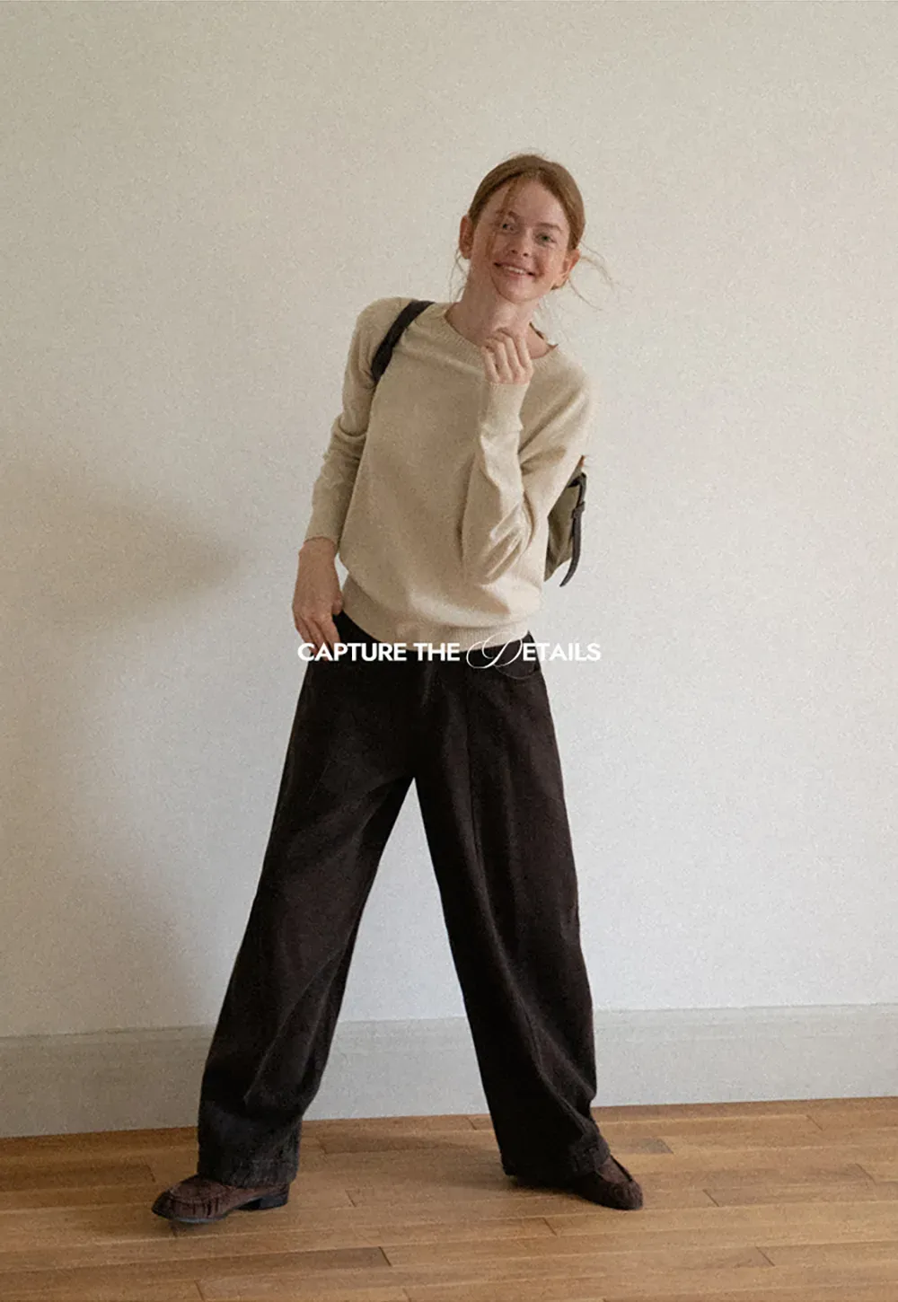 Fine Gauge Ribbed Knit Crewneck Sweater