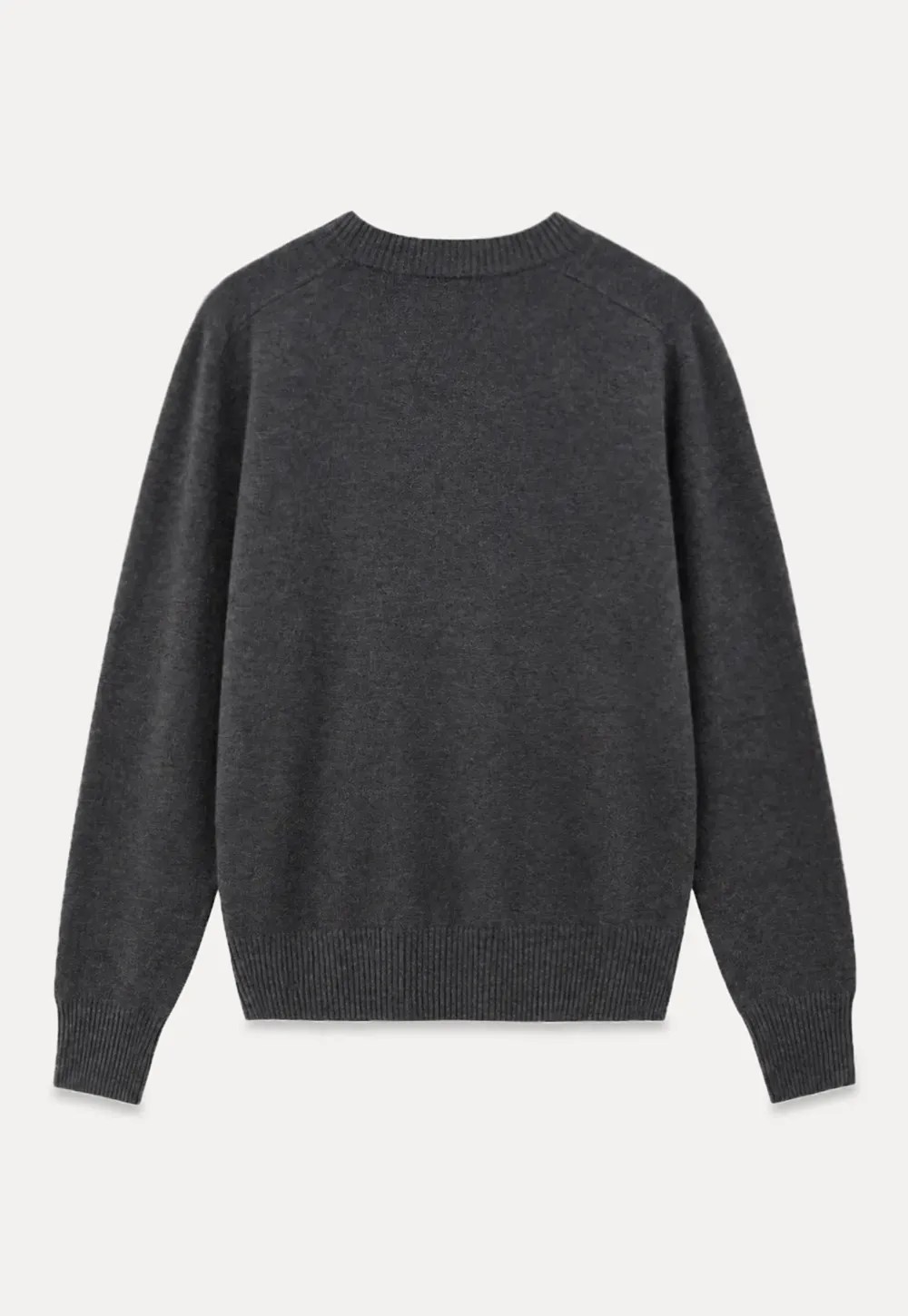 Fine Gauge Ribbed Knit Crewneck Sweater
