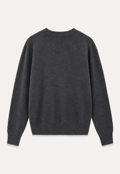 Fine Gauge Ribbed Knit Crewneck Sweater