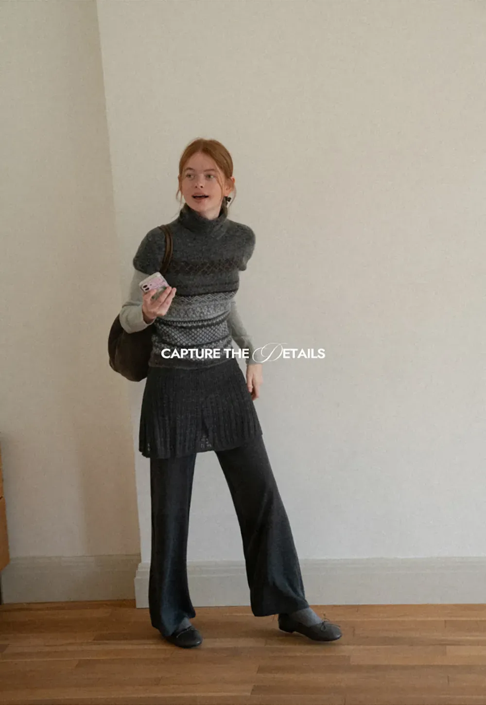 Slim Fit Crew Neck Long Sleeve Wool Knit Sweater