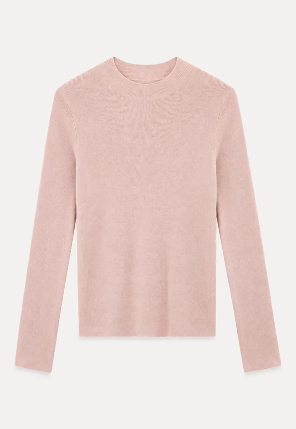 Slim Fit Crew Neck Long Sleeve Wool Knit Sweater