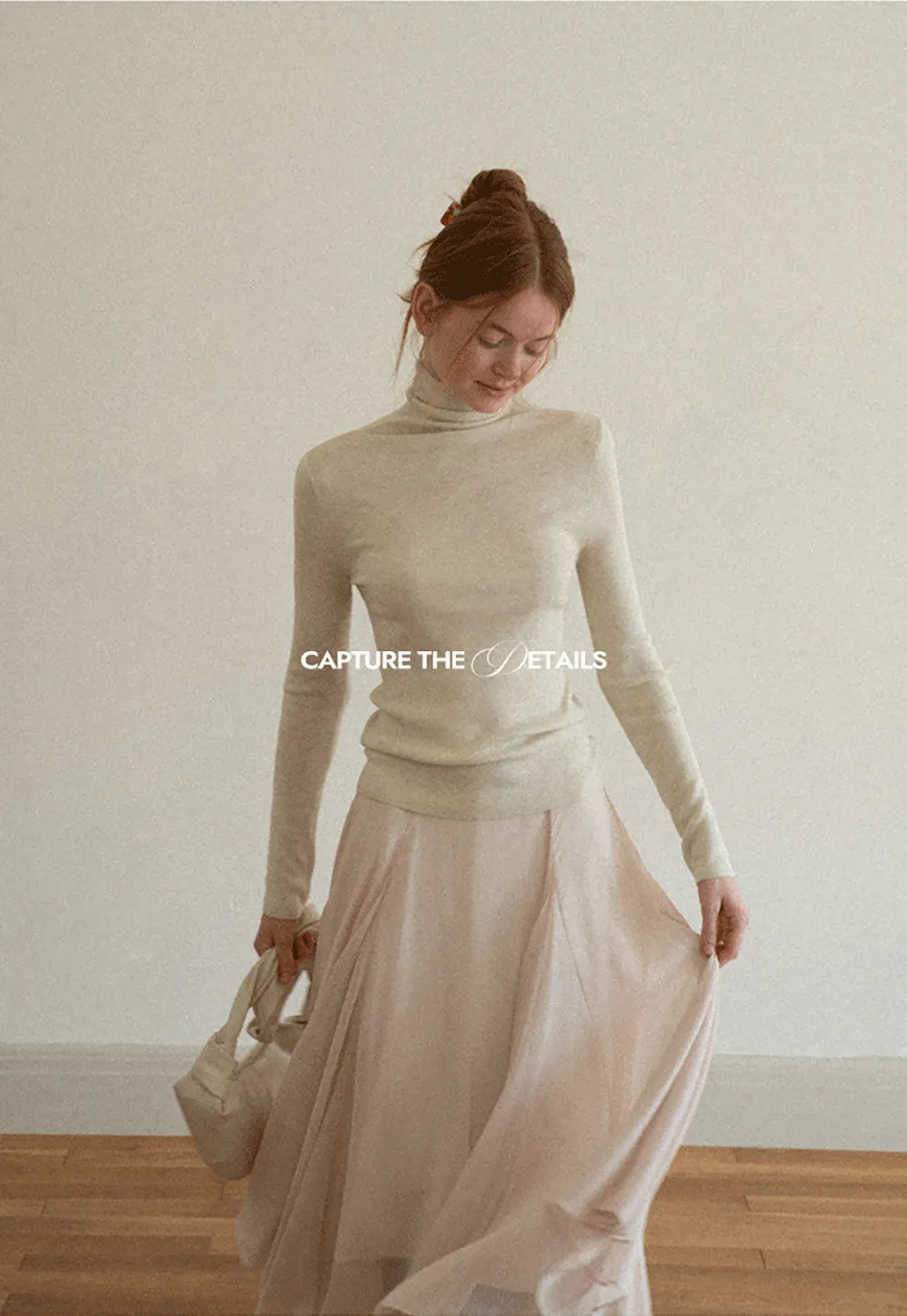 Colorblock Turtleneck Wool Knit Sweater
