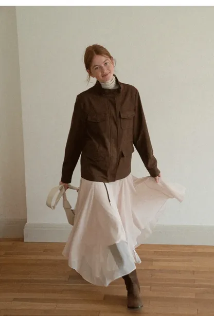 Colorblock Turtleneck Wool Knit Sweater