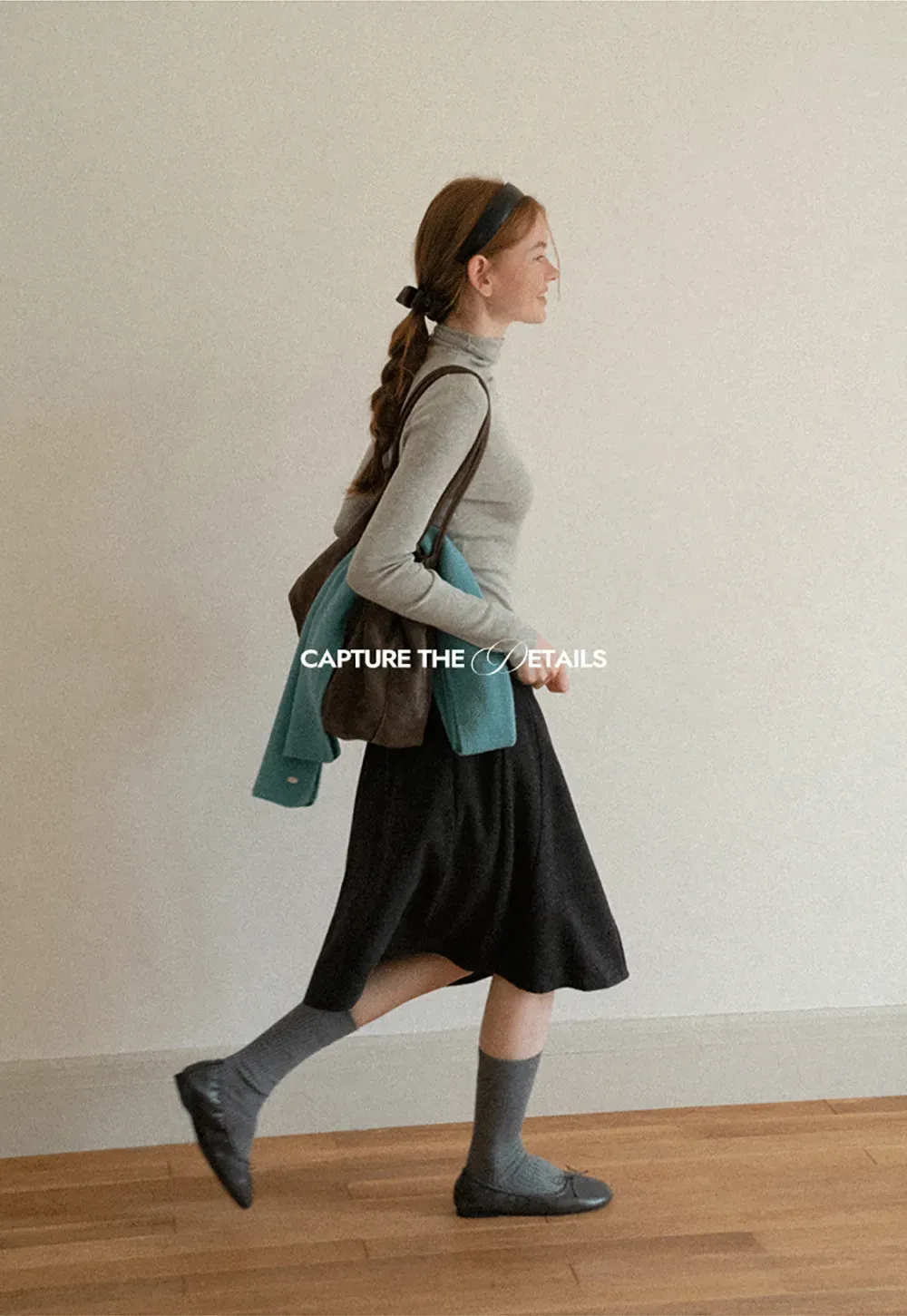 Colorblock Turtleneck Wool Knit Sweater