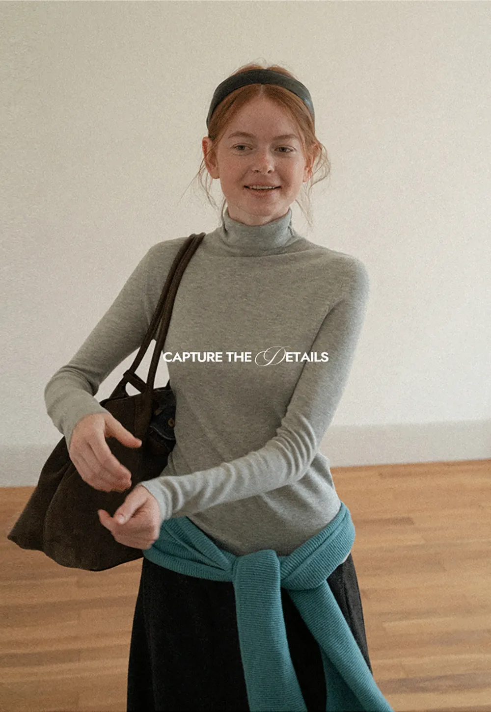 Colorblock Turtleneck Wool Knit Sweater