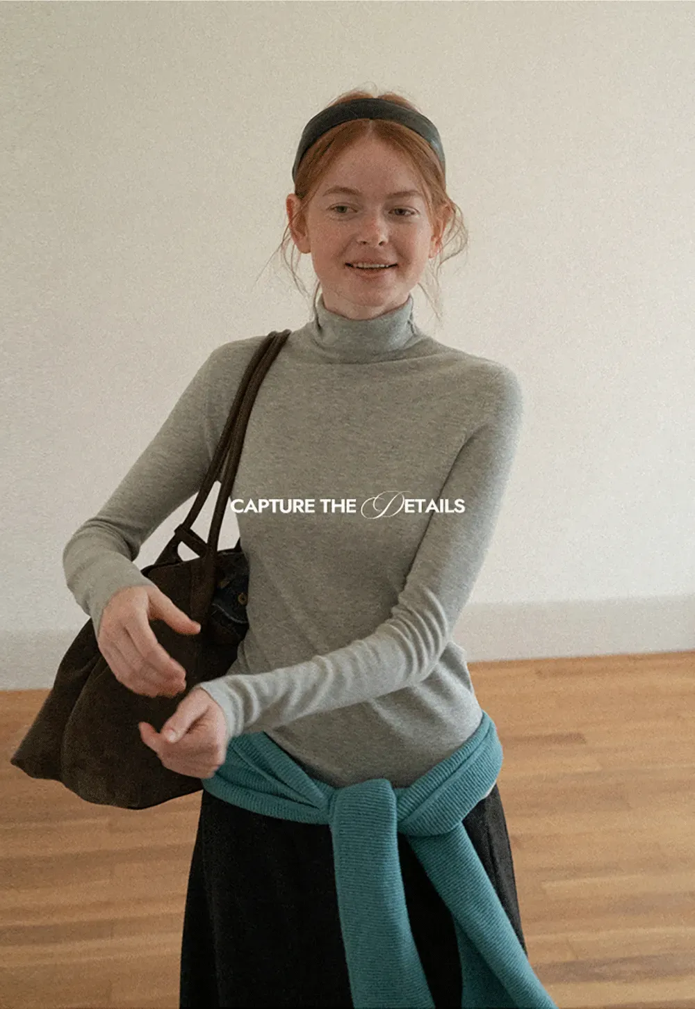 Colorblock Turtleneck Wool Knit Sweater
