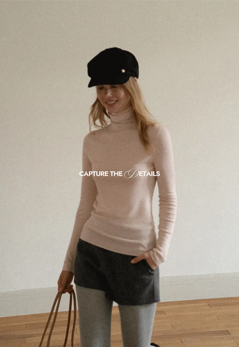 Colorblock Turtleneck Wool Knit Sweater