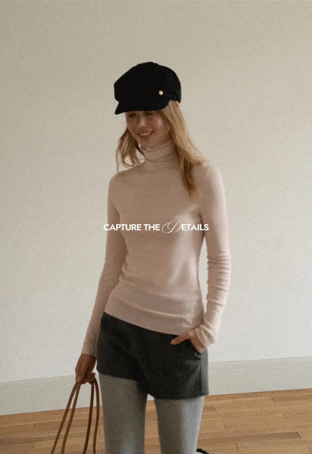 Colorblock Turtleneck Wool Knit Sweater
