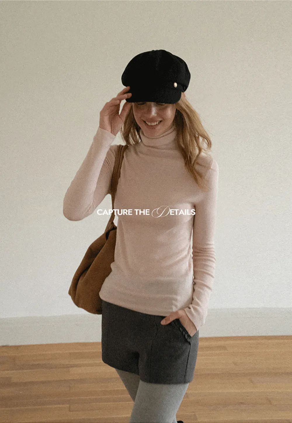 Colorblock Turtleneck Wool Knit Sweater