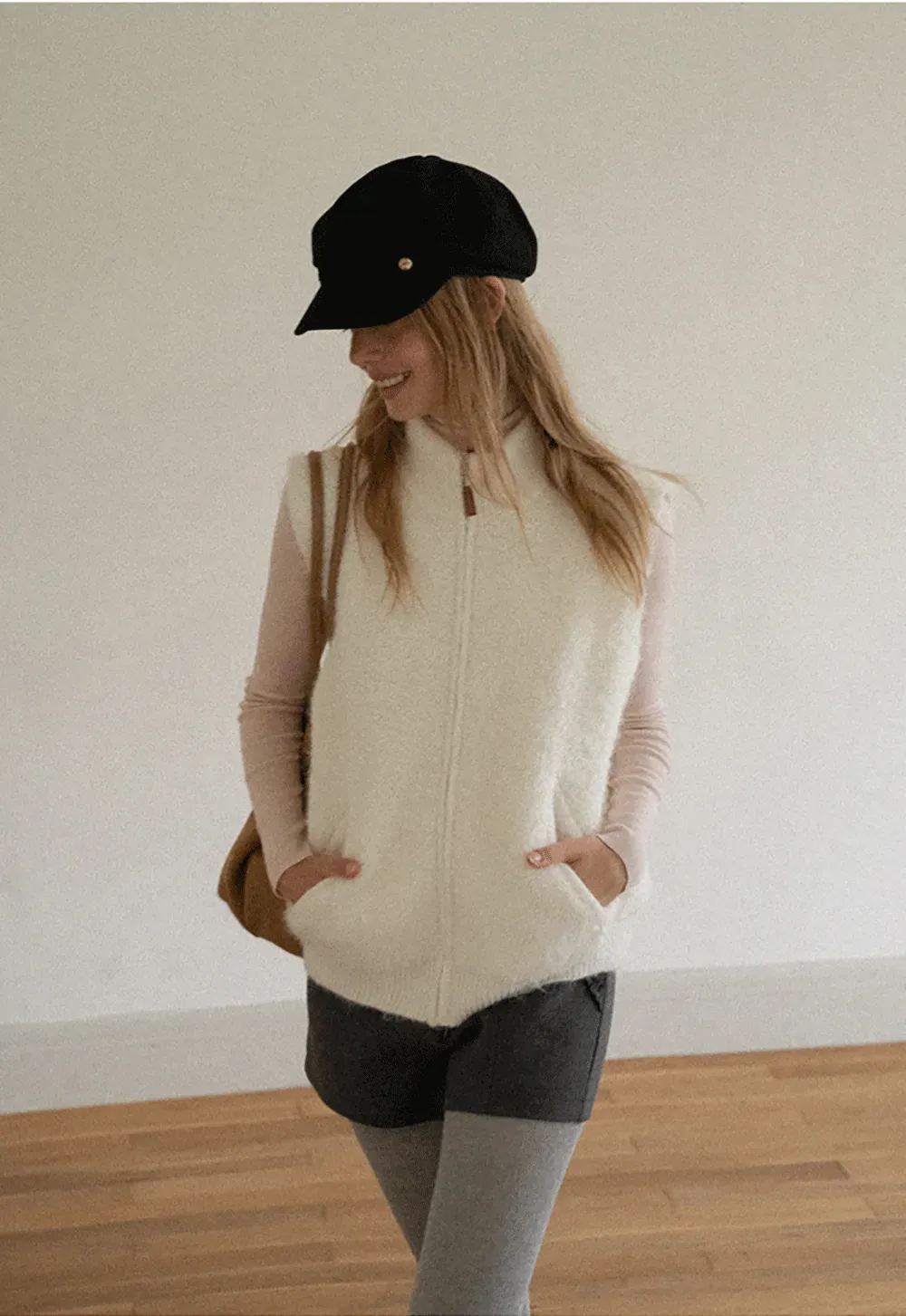 Colorblock Turtleneck Wool Knit Sweater