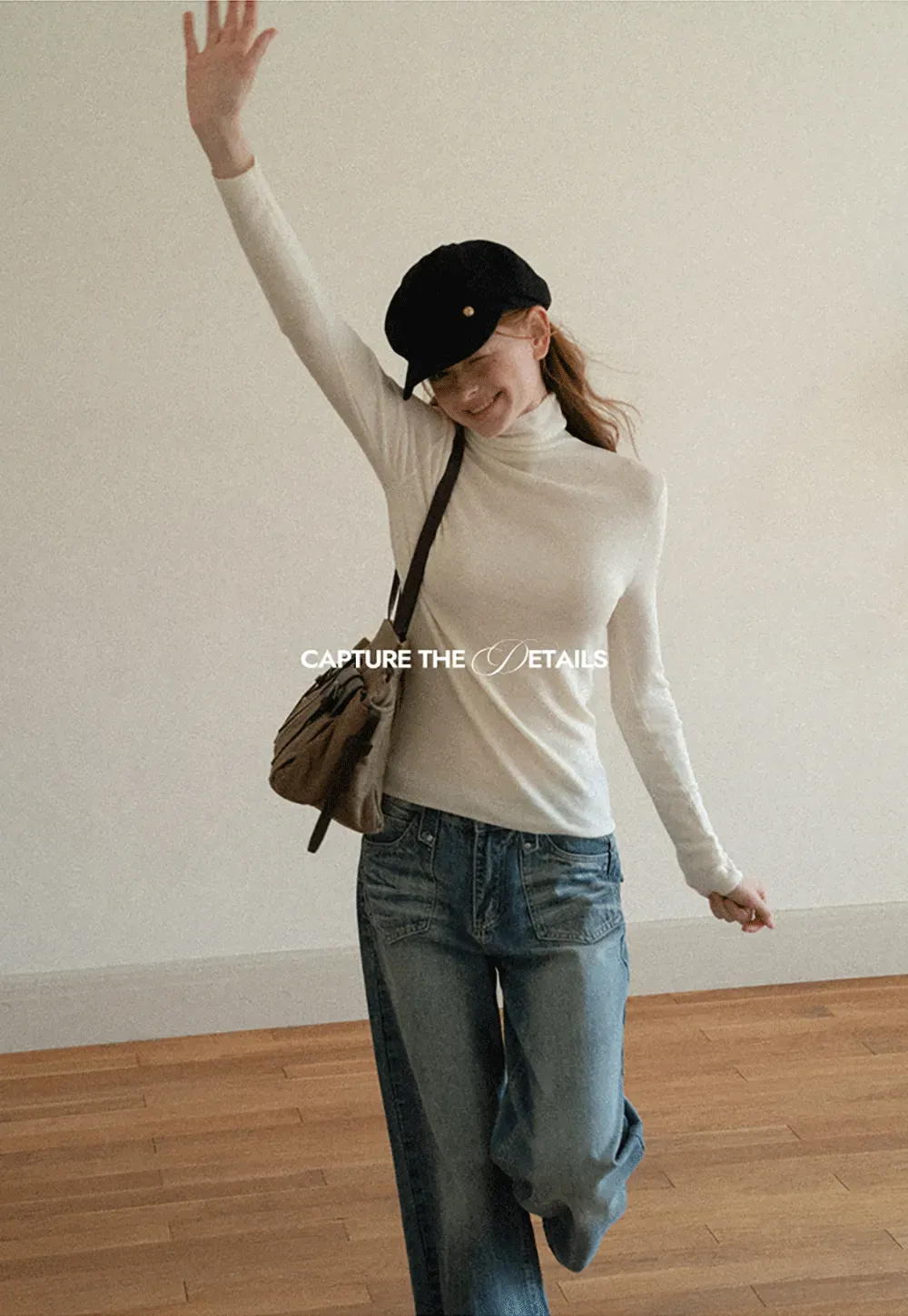 Colorblock Turtleneck Wool Knit Sweater