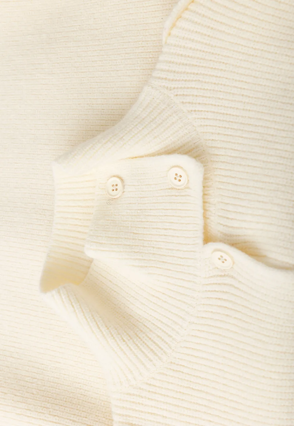Cropped High Neck Button Front Knit Sweater