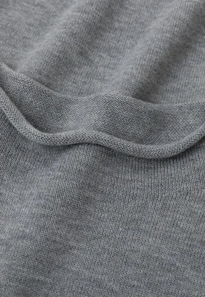 Ribbed Cuff Balloon Sleeve Knit Sweater