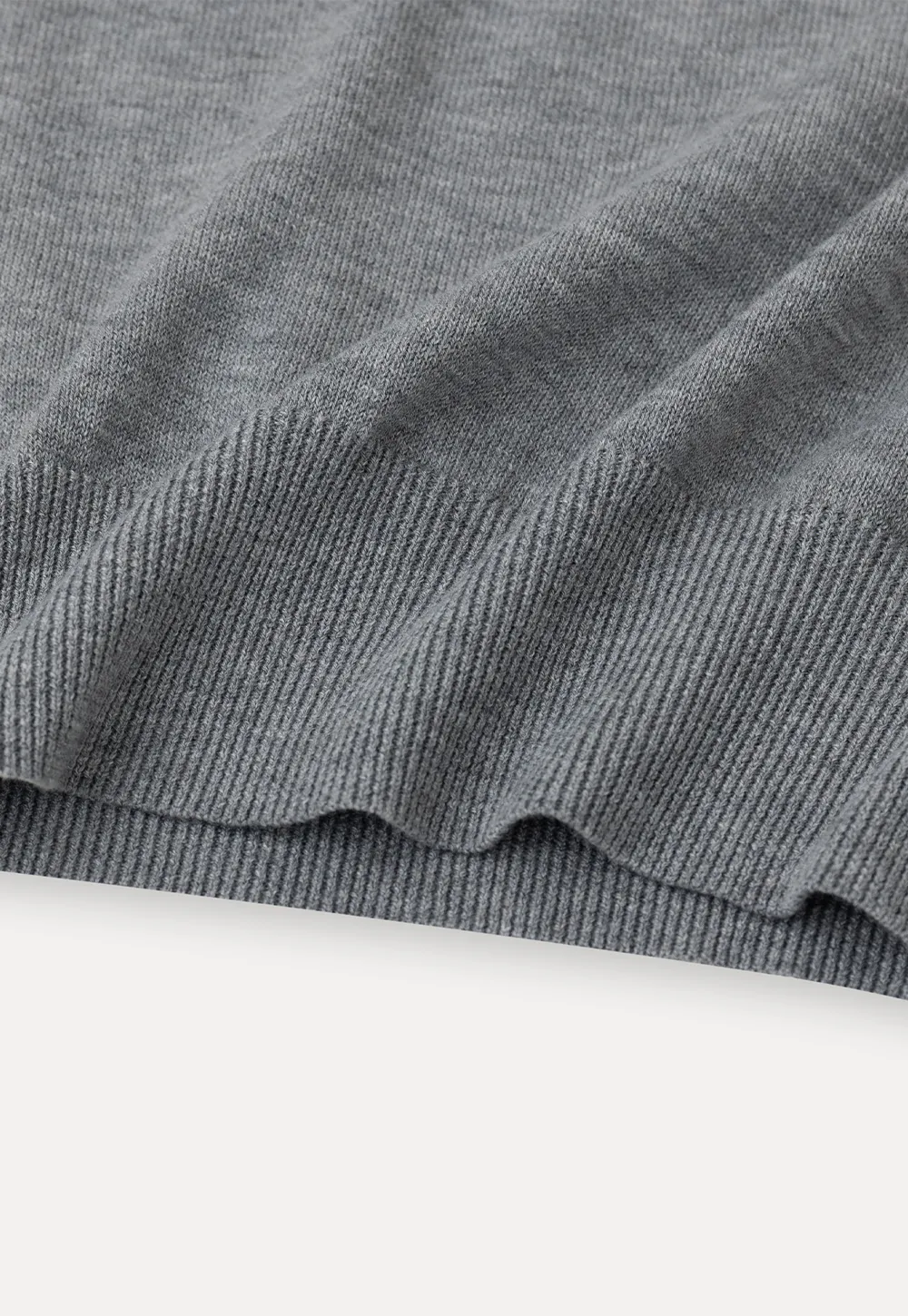 Ribbed Cuff Balloon Sleeve Knit Sweater