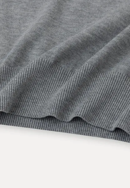 Ribbed Cuff Balloon Sleeve Knit Sweater