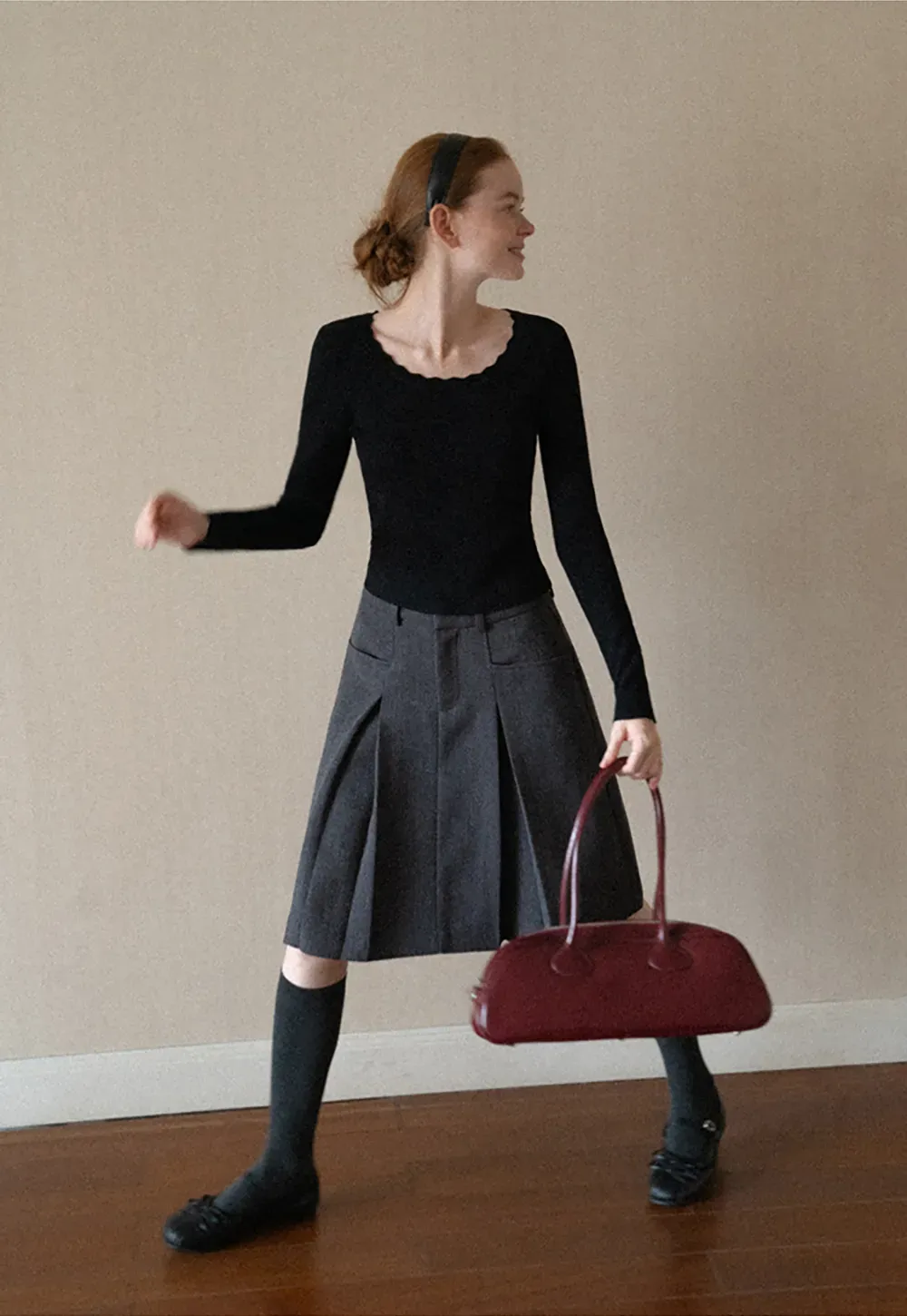 Ribbed Knit Long Sleeve Sweater