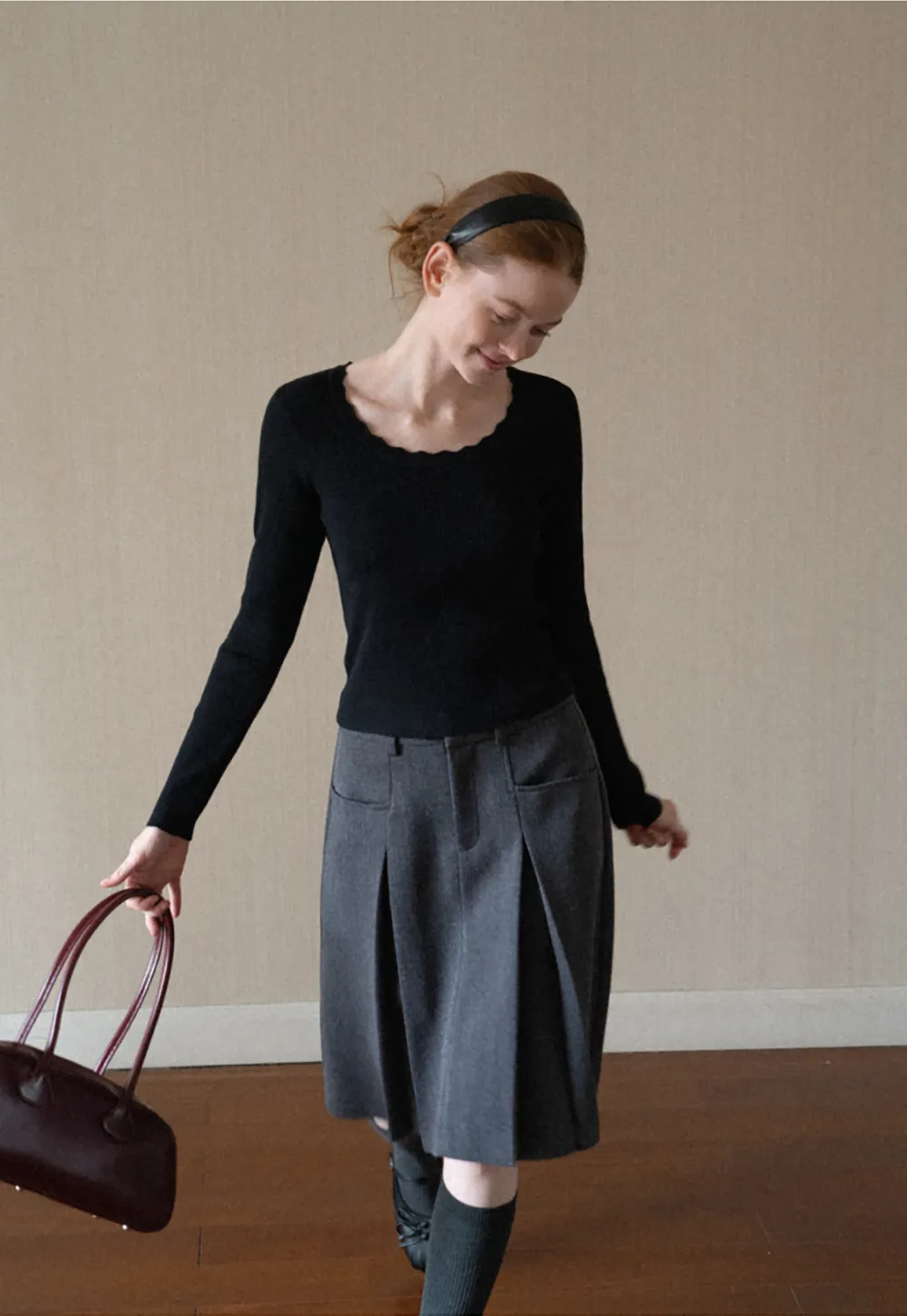 Ribbed Knit Long Sleeve Sweater