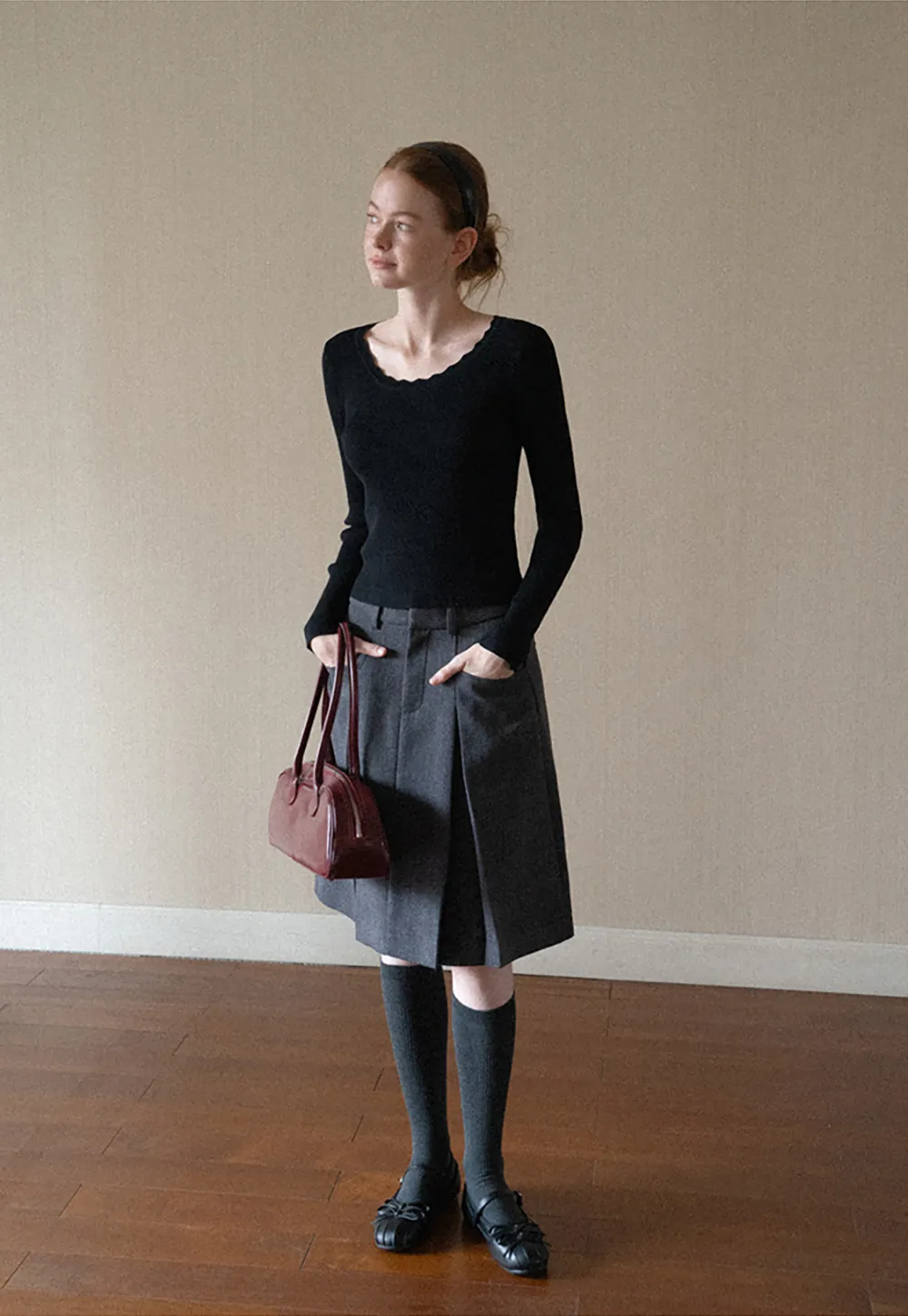 Ribbed Knit Long Sleeve Sweater