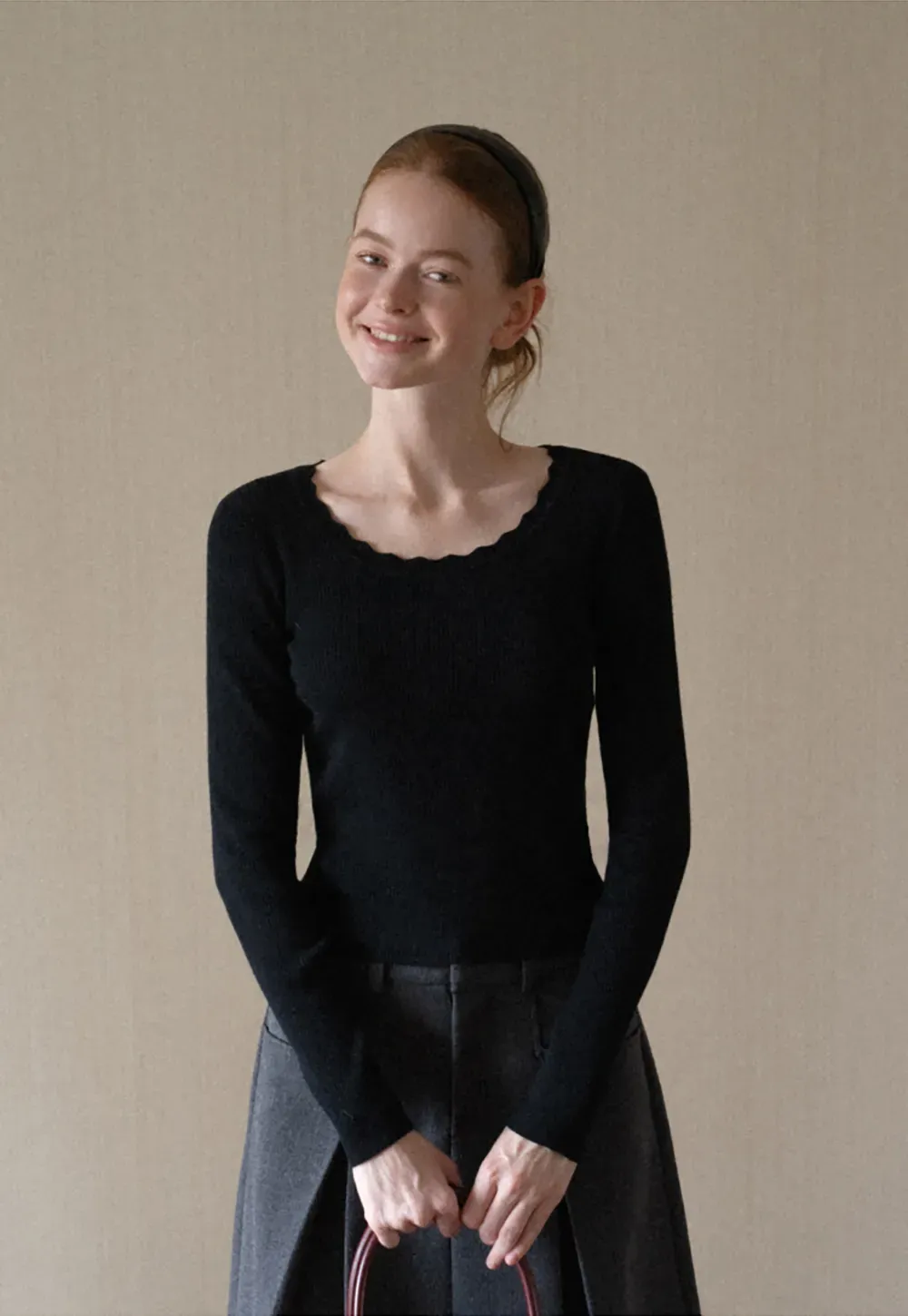 Ribbed Knit Long Sleeve Sweater