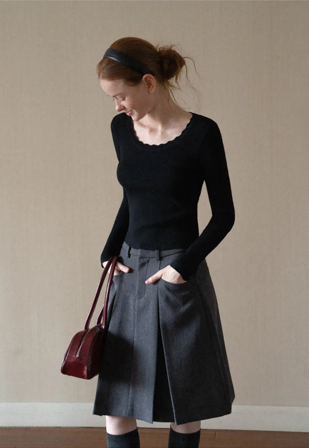 Ribbed Knit Long Sleeve Sweater