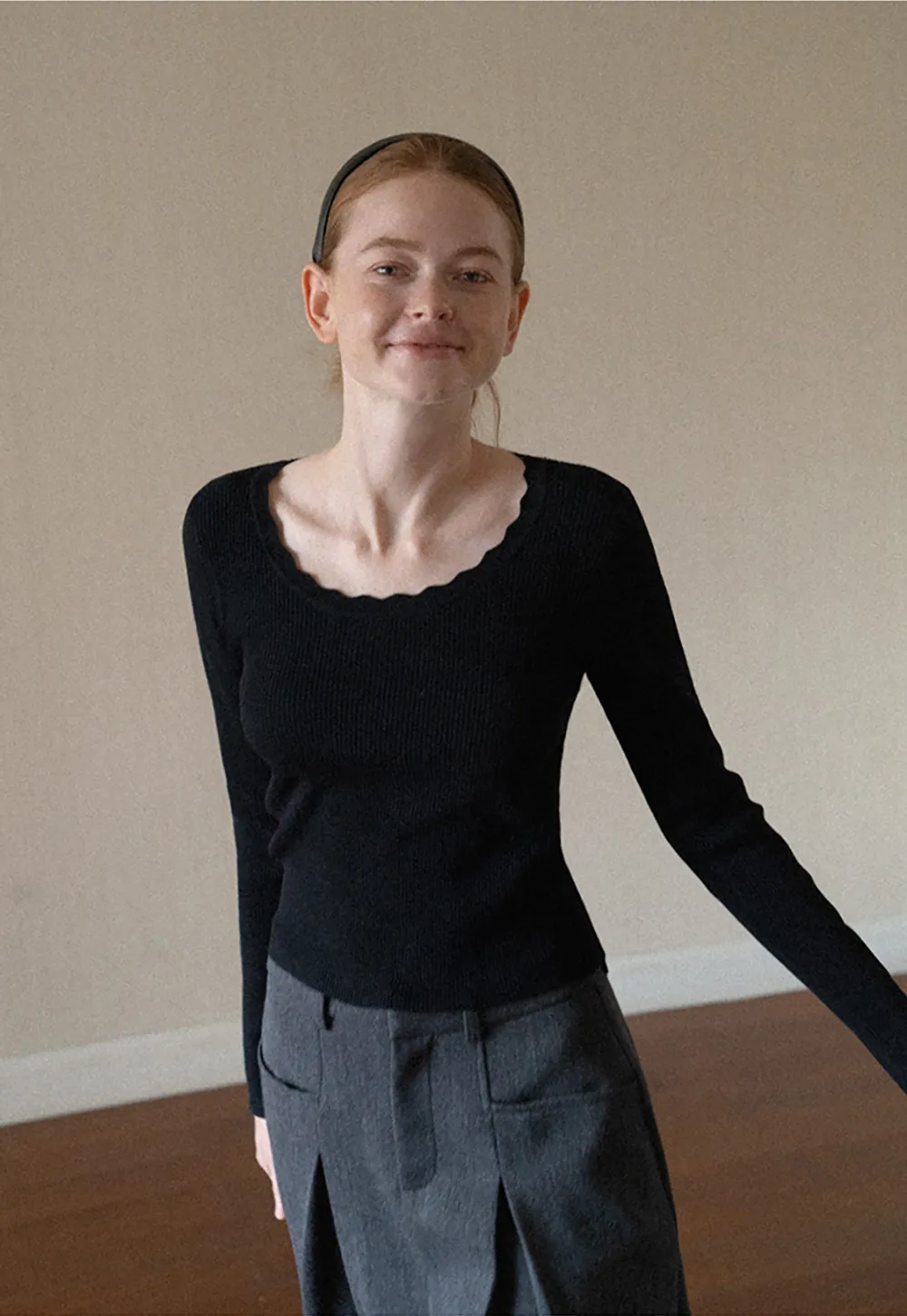 Ribbed Knit Long Sleeve Sweater