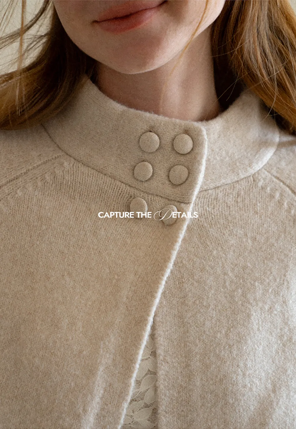 Lace Sleeve Contrast Knit Cardigan