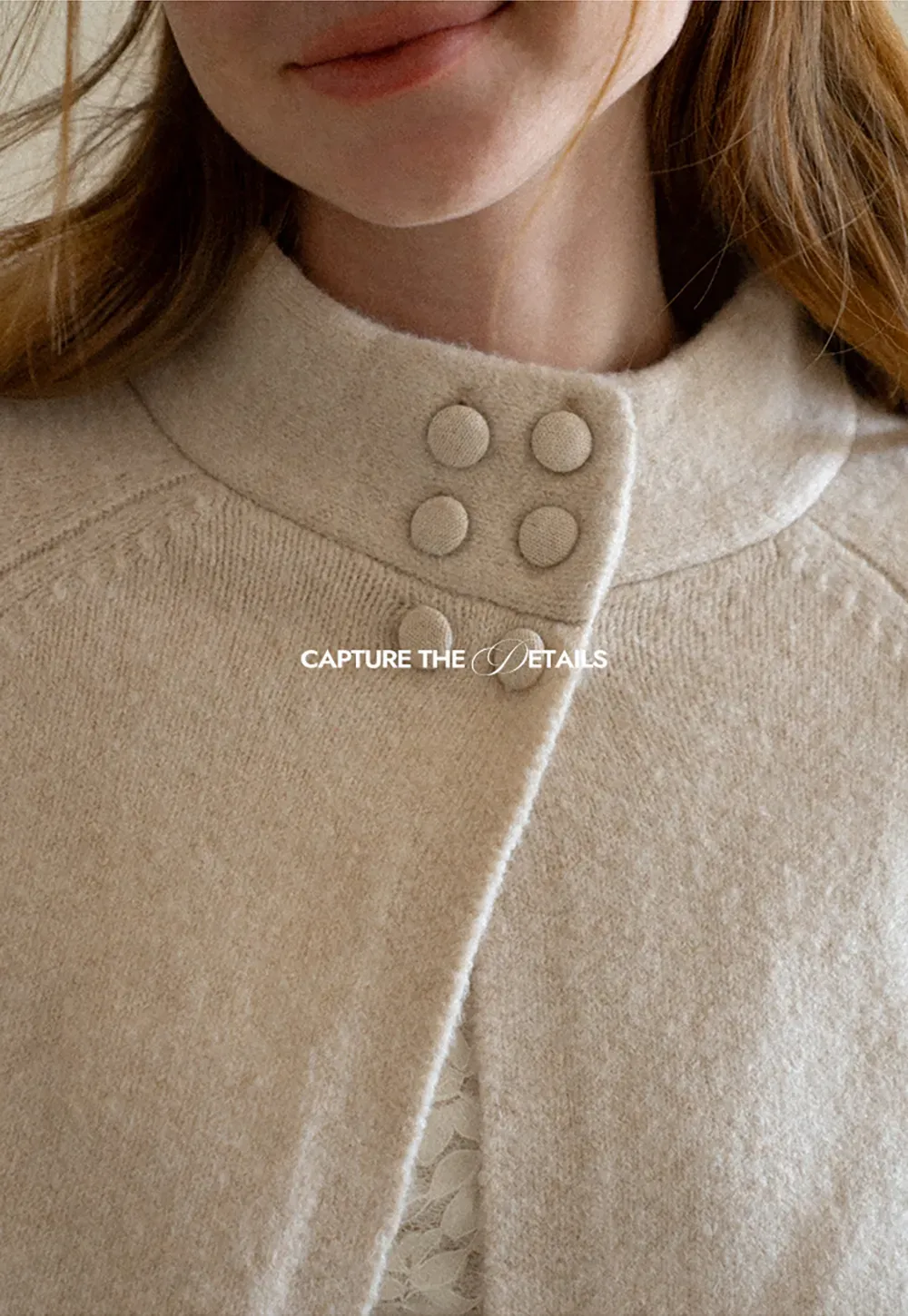Lace Sleeve Contrast Knit Cardigan