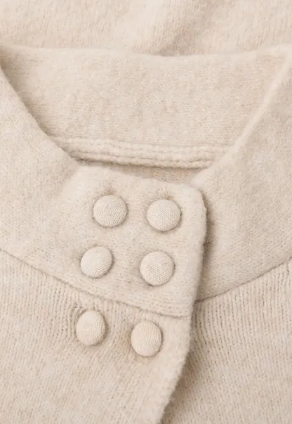 Lace Sleeve Contrast Knit Cardigan