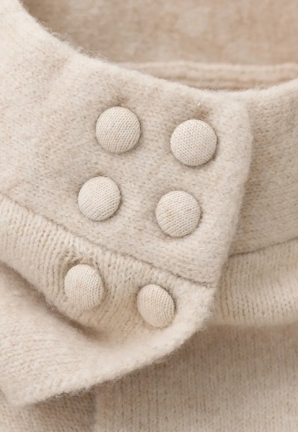 Lace Sleeve Contrast Knit Cardigan