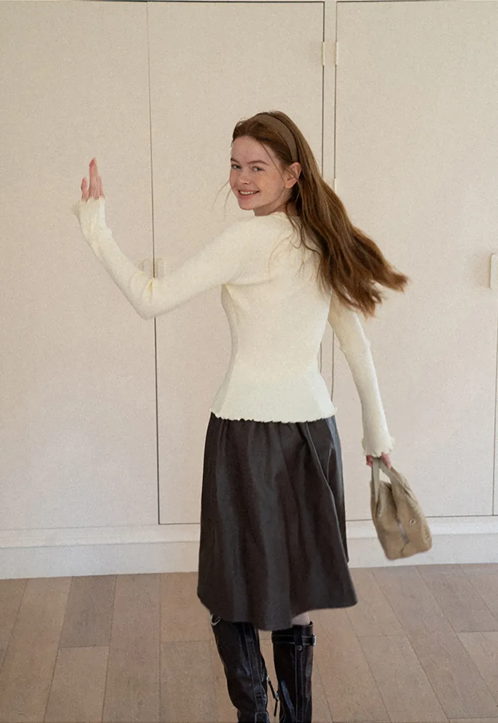 V Neck Button Front Ribbed Knit Sweater