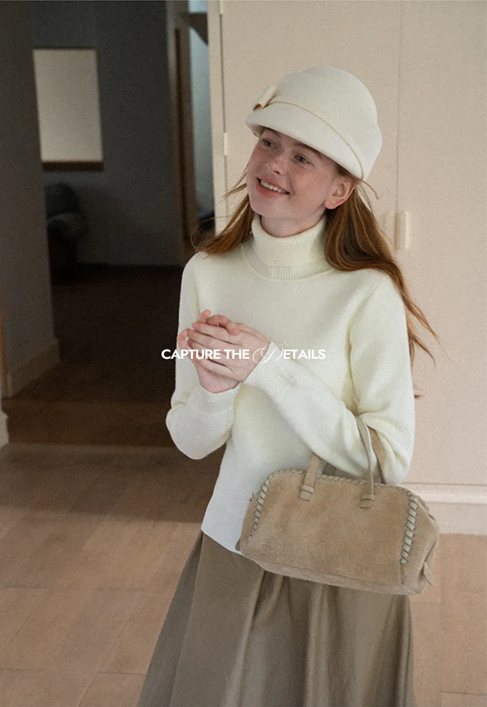 High Neck Ribbed Knit Sweater