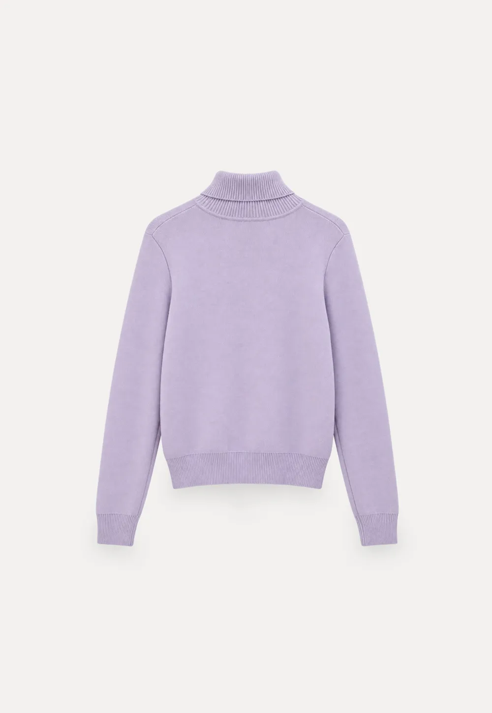 High Neck Ribbed Knit Sweater