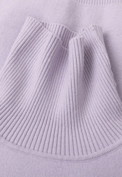 High Neck Ribbed Knit Sweater
