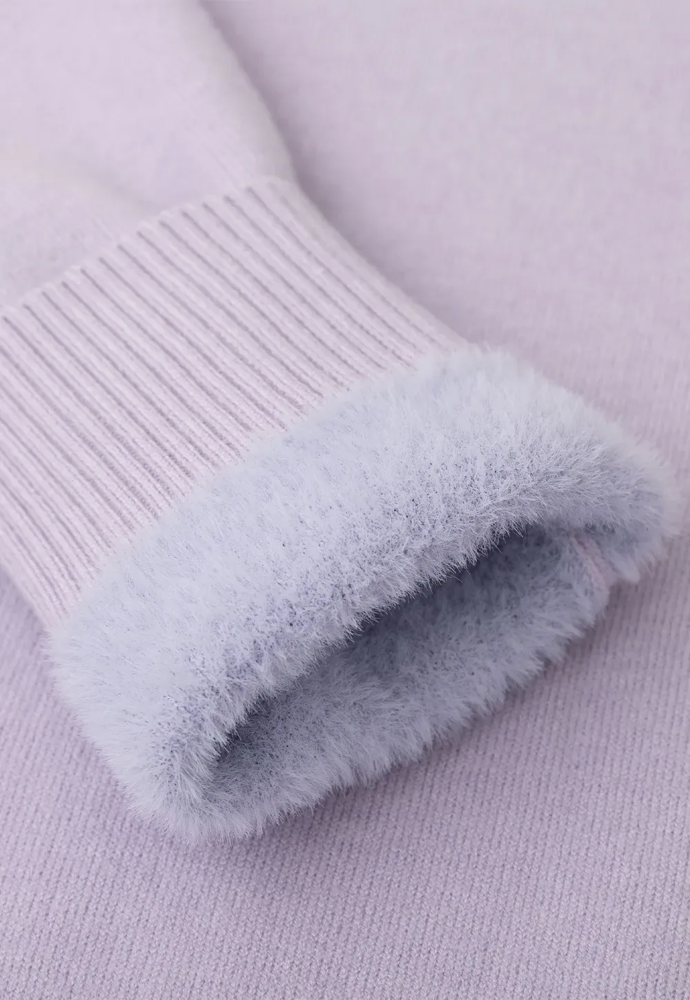 High Neck Ribbed Knit Sweater