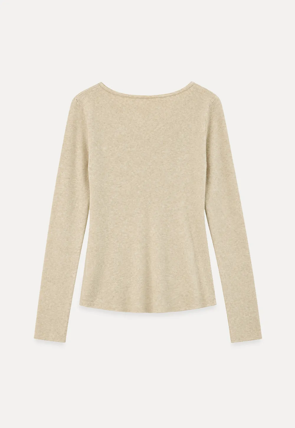 Lace Trim V Neck Pleated Front Woolen Knit Sweater