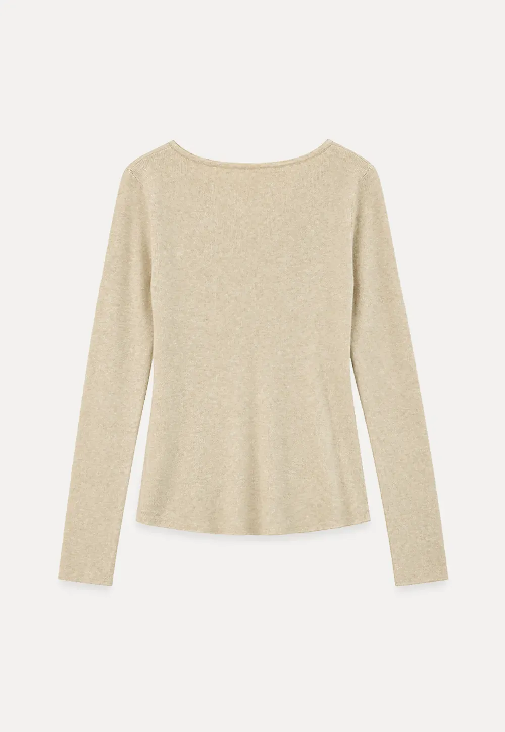 Lace Trim V Neck Pleated Front Woolen Knit Sweater