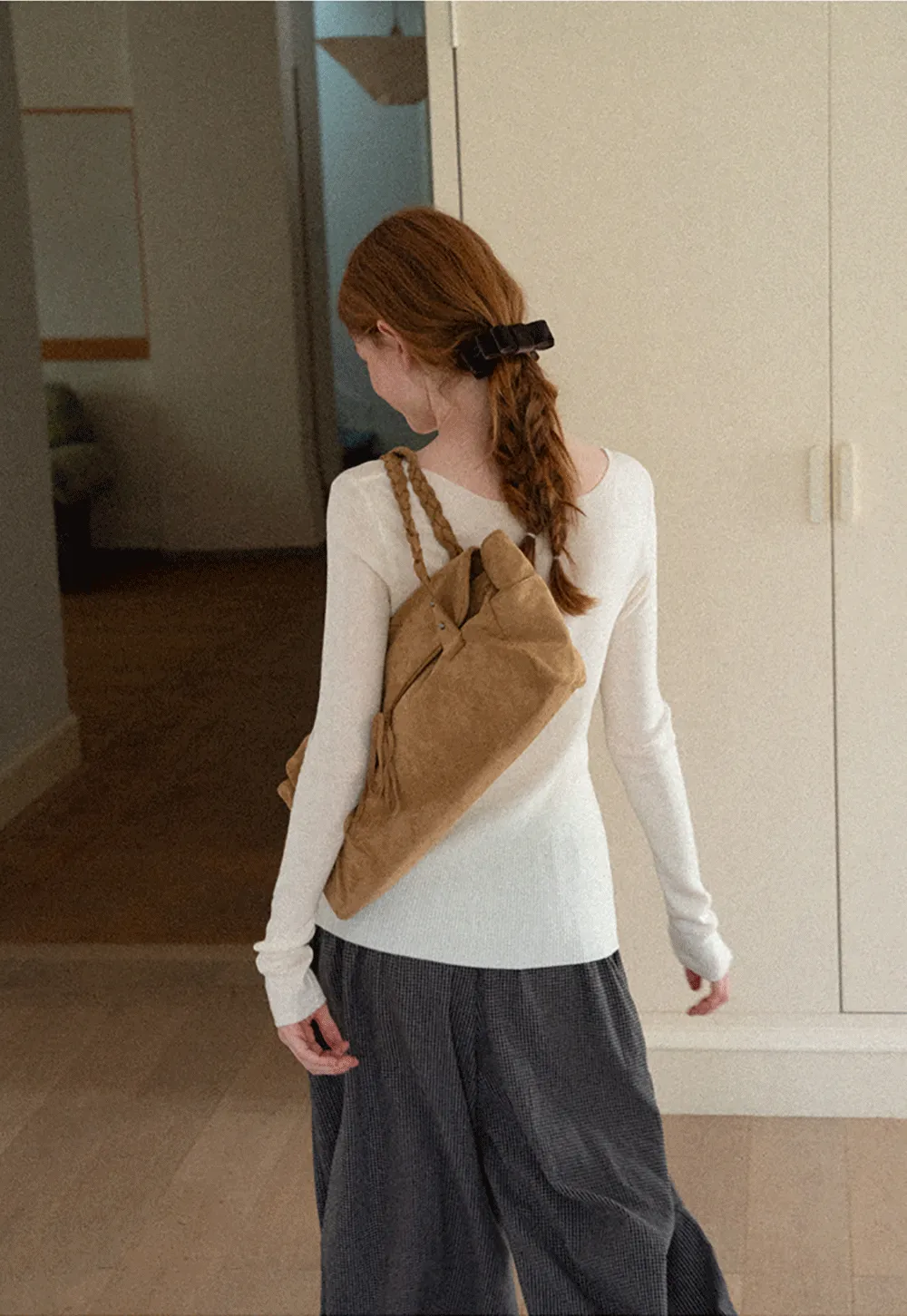 Square Neck Long Sleeve Knit Sweater