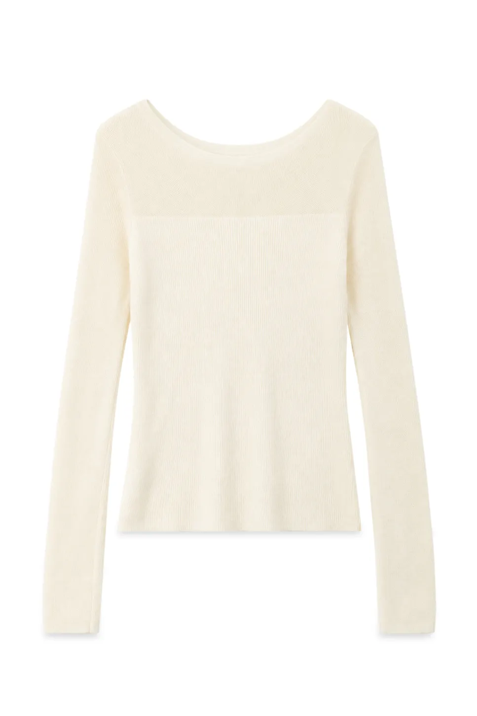 Square Neck Long Sleeve Knit Sweater