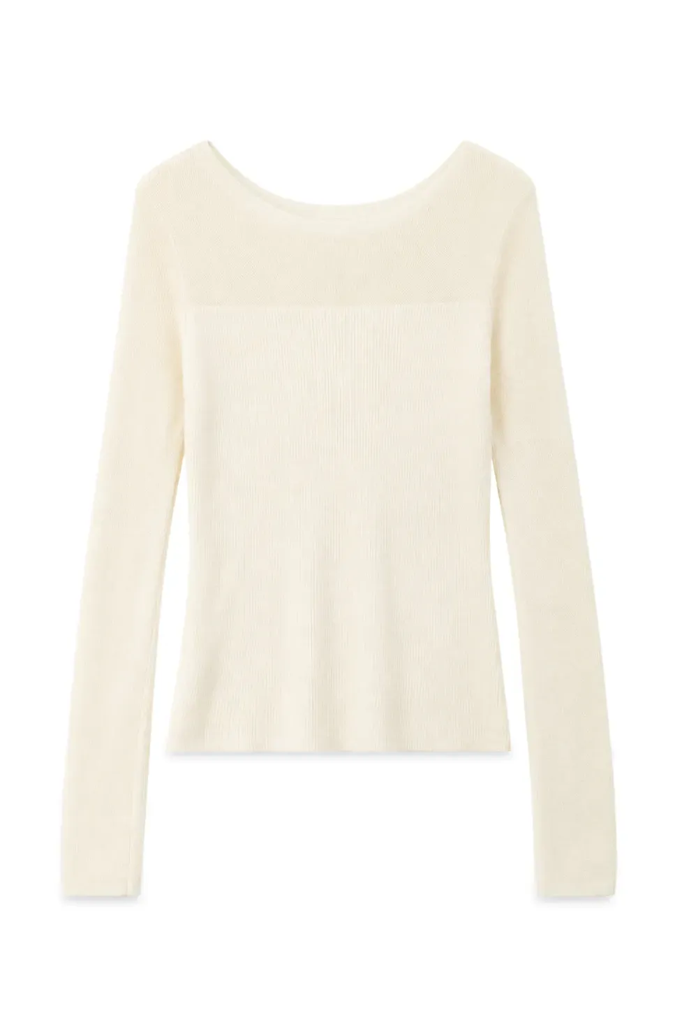 Square Neck Long Sleeve Knit Sweater