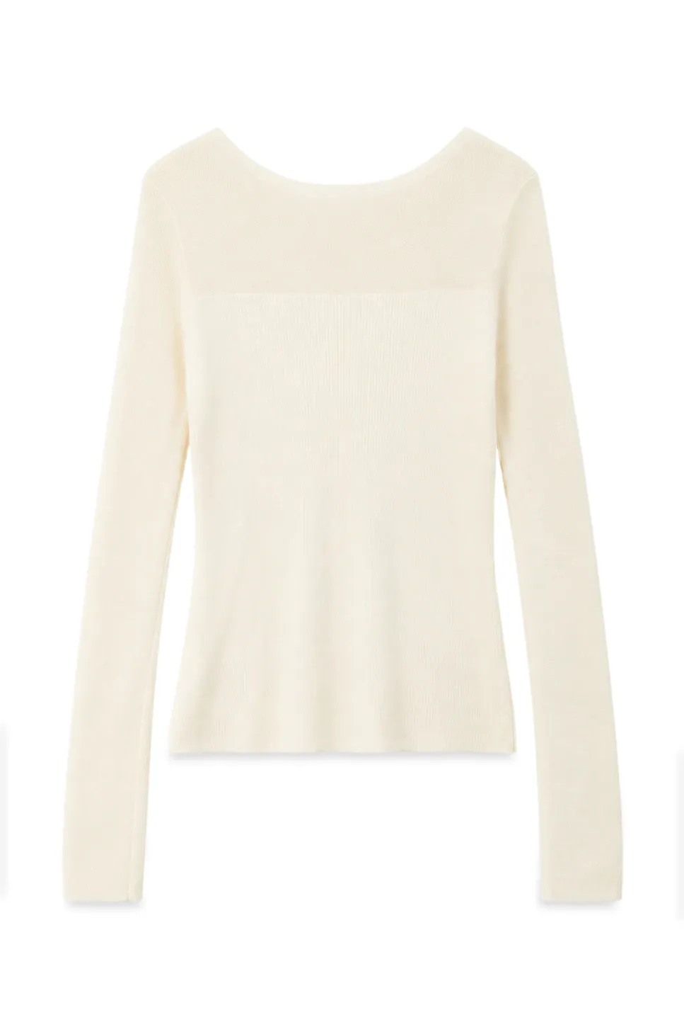 Square Neck Long Sleeve Knit Sweater