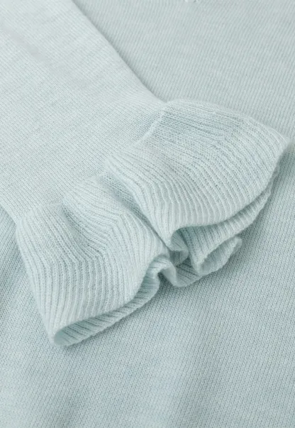 V Neck Drawstring Ribbed Knit Sweater
