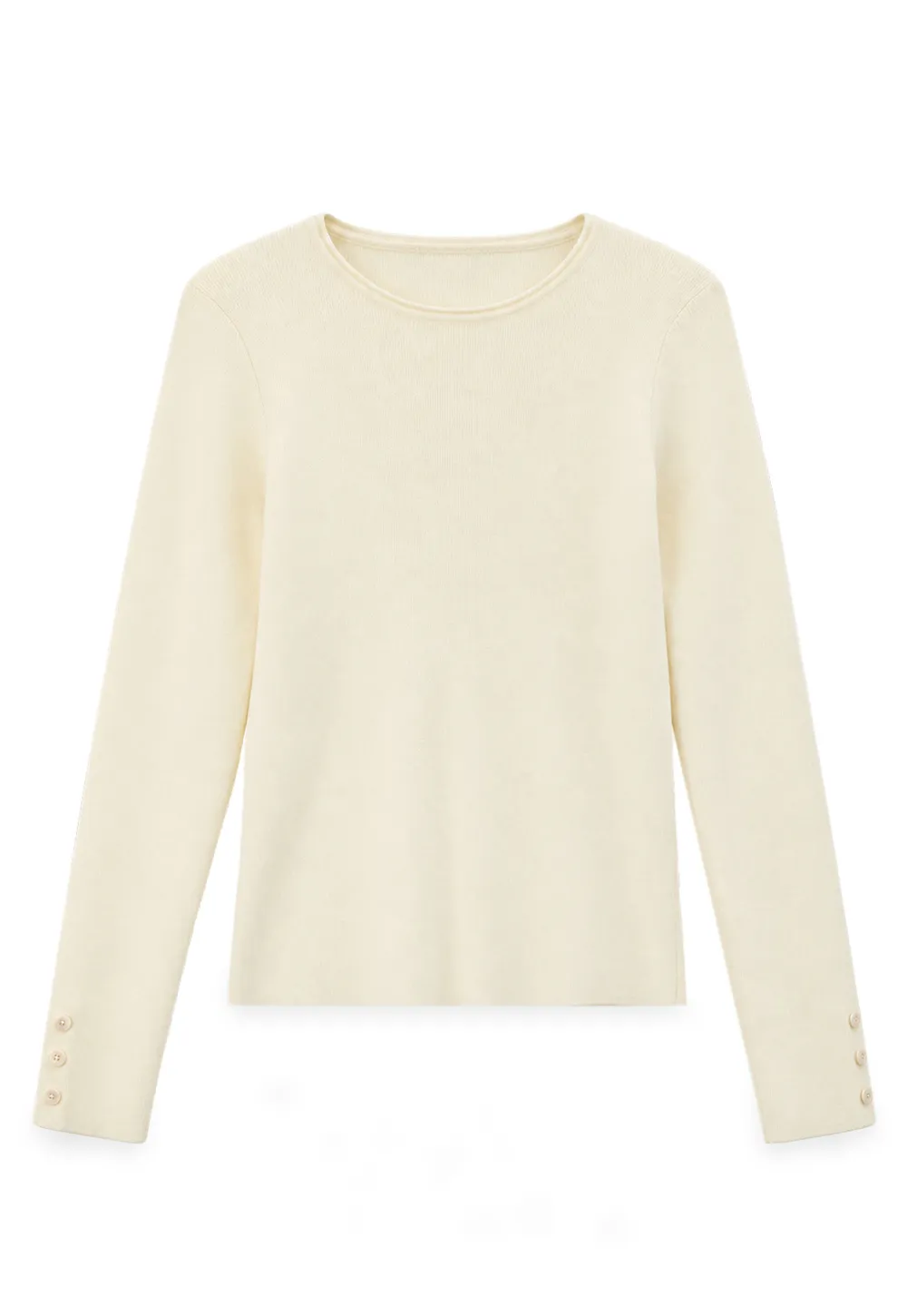 Fine Ribbed Knit Sweater