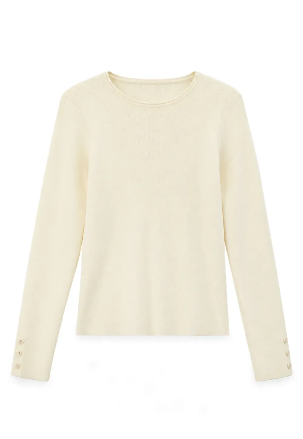 Fine Ribbed Knit Sweater